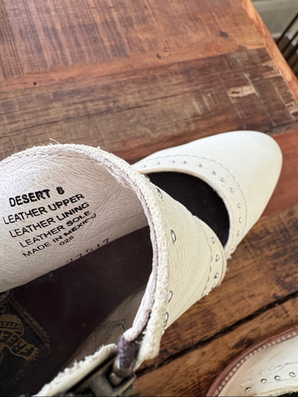 Freebird Leather Cutout Ankle Booties in Cream and Brown - Picture 4 of 6